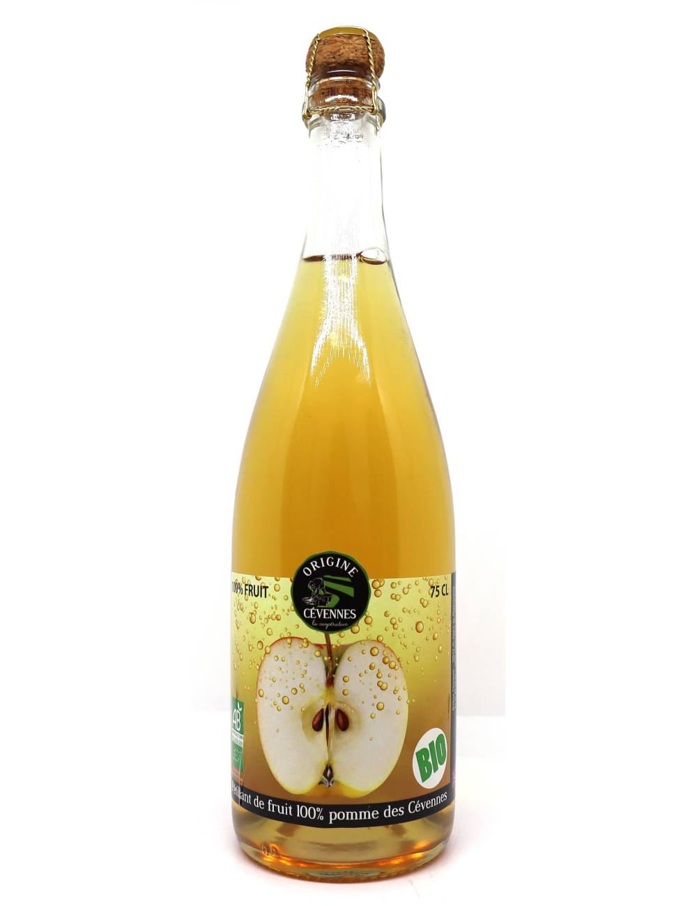 Pétillant de pommes des Cévennes bio 75 cl