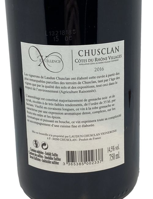 Excellence rouge Chusclan 75cl - Maison Sinnae | Mas des agriculteurs