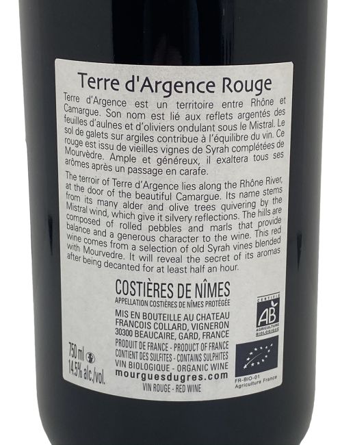 Terre d'Argence rouge 75 - Mourgues du Grès | Mas des agriculteurs