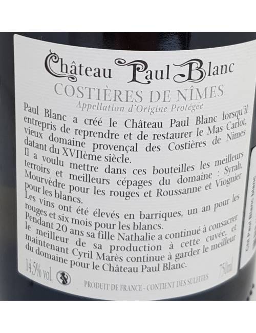 Blanc 75cl - Château Paul Blanc | Mas des agriculteurs