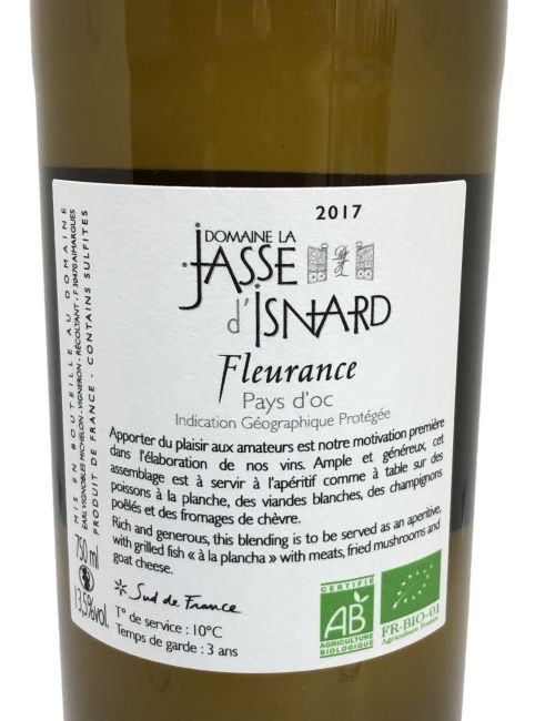 Fleurance 2022 - 75 cl - Domaine la Jasse d'Isnard | Mas des agriculteurs