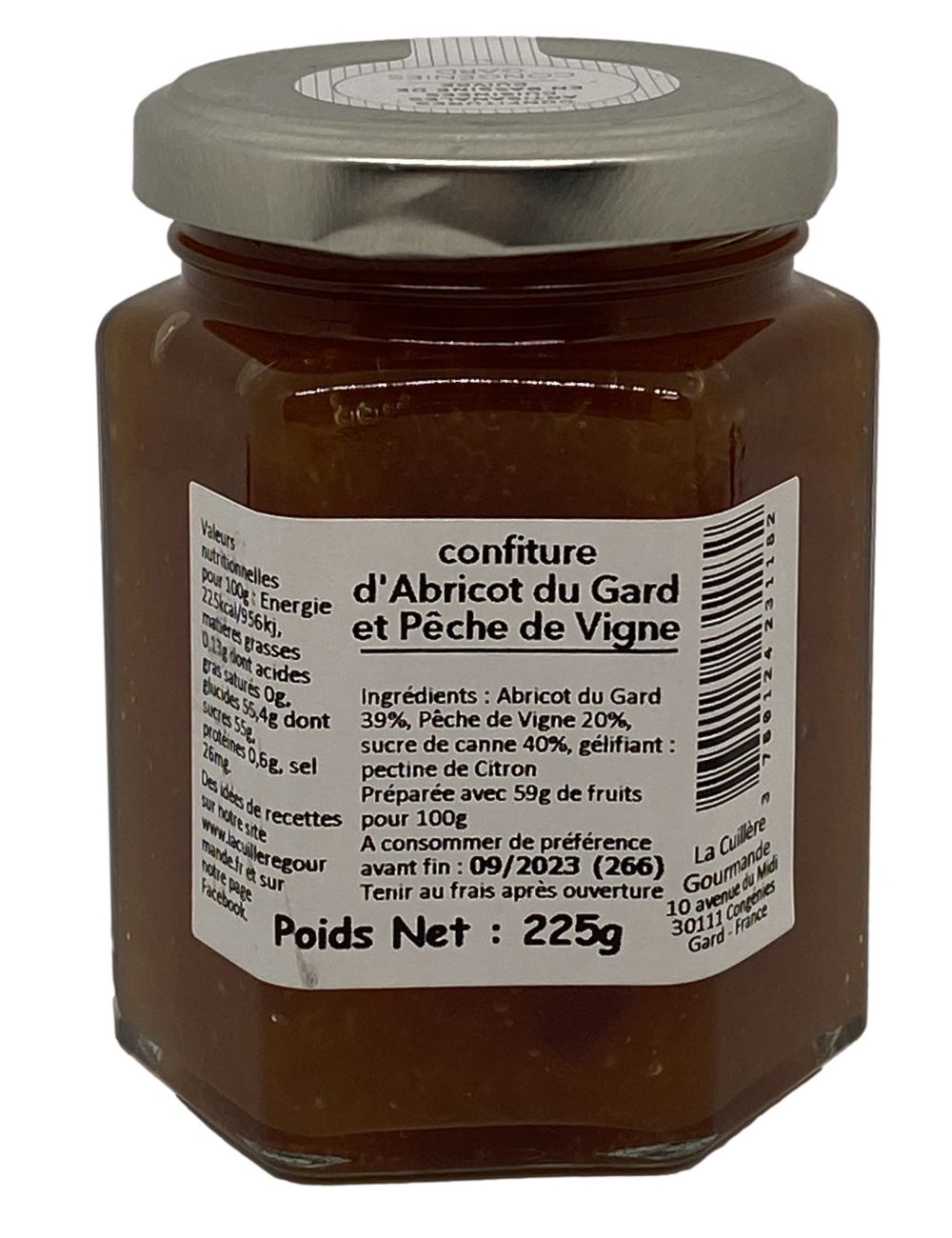 Confiture Abricot - Pêche 225g