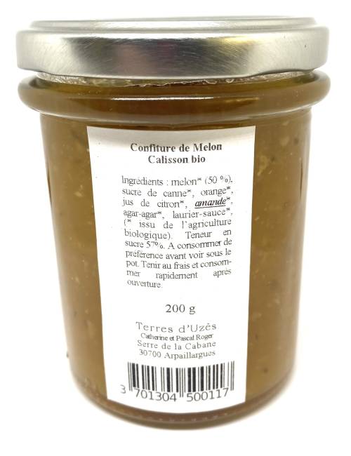 Confiture de Melon Calisson bio 200G | Mas des agriculteurs