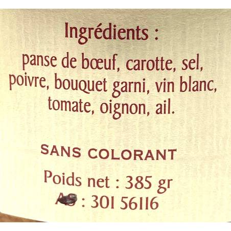 Tripes à l'ancienne "des Costières" 385g | Mas des agriculteurs