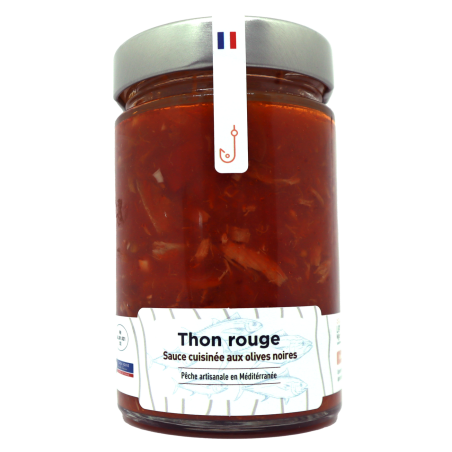 Thon rouge sauce cuisinée aux olives noires 270g | Mas des agriculteurs