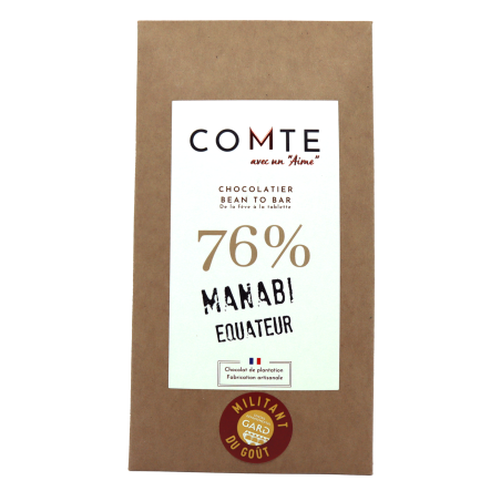 Tablette chocolat 76% Manabi 60g