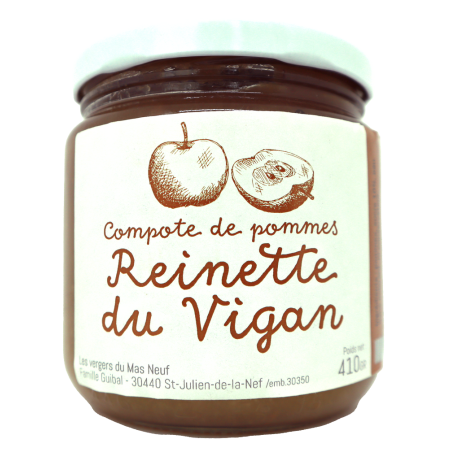 Compote Pomme Reinette du Vigan 410g