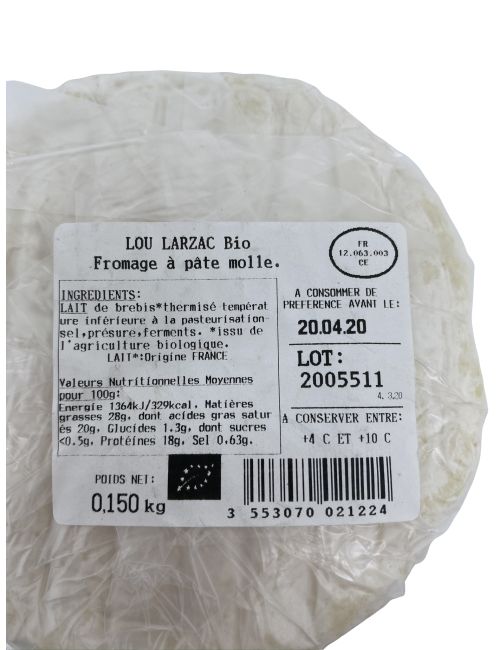 Lou Larzac 150g | Mas des agriculteurs